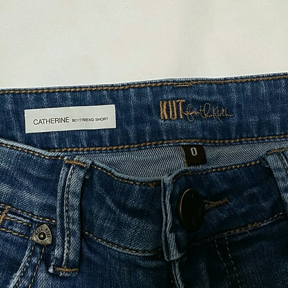 kut from the kloth boyfriend Jean shorts size 0 - Picture 2 of 5